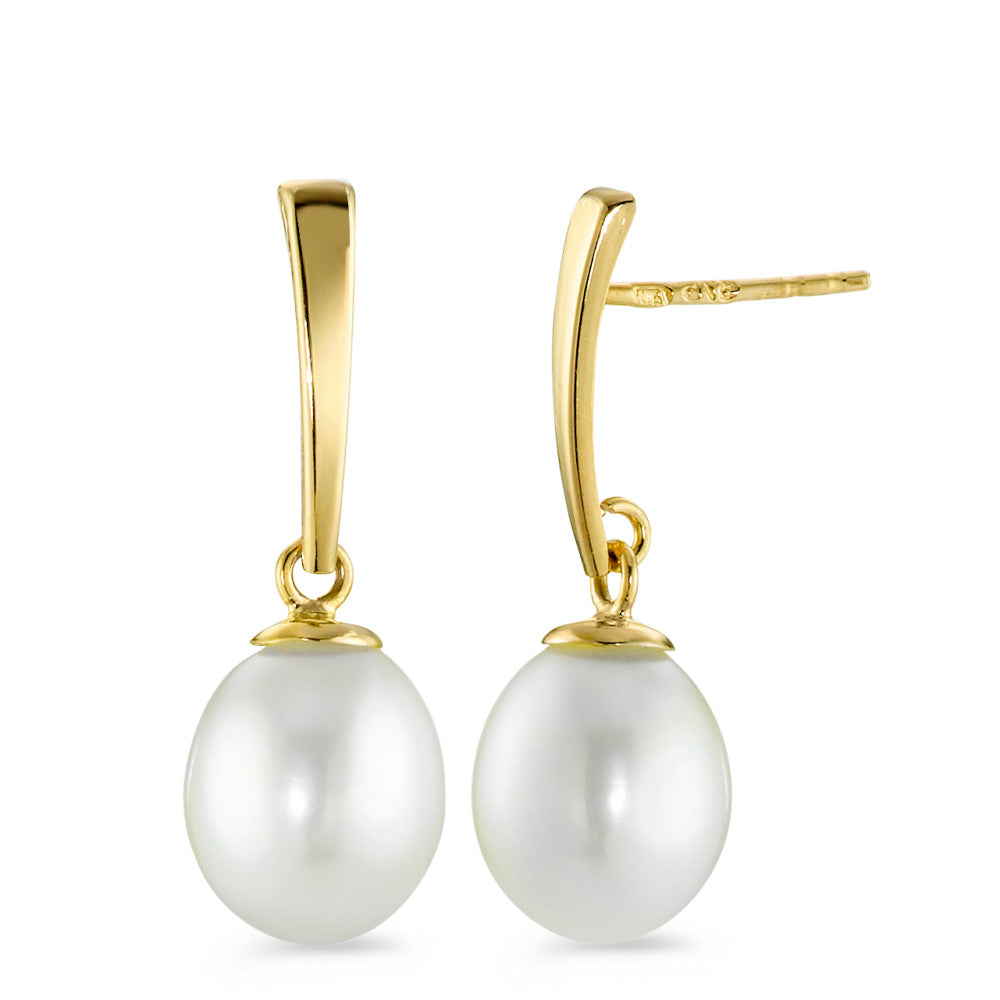 Drop Earrings 9k Yellow Gold Freshwater pearl