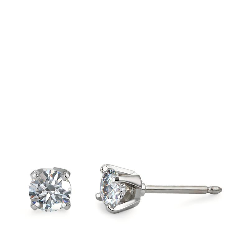 Stud earrings 18k White Gold Diamond 0.30 ct, 2 Stones, w-si