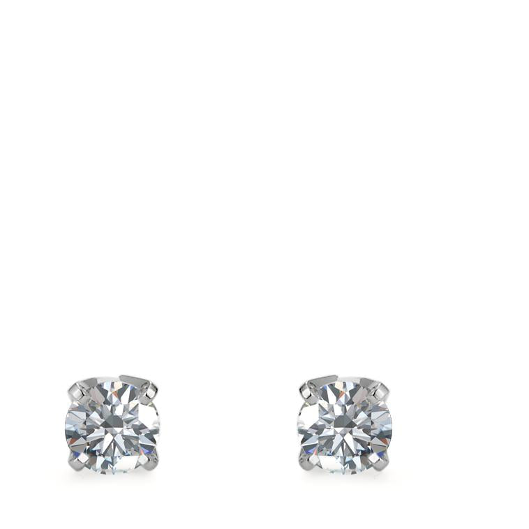 Stud earrings 18k White Gold Diamond 0.30 ct, 2 Stones, w-si