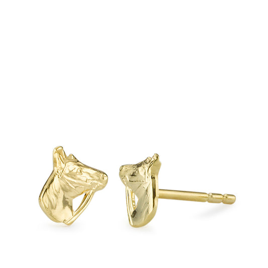 Stud earrings 9k Yellow Gold Horse