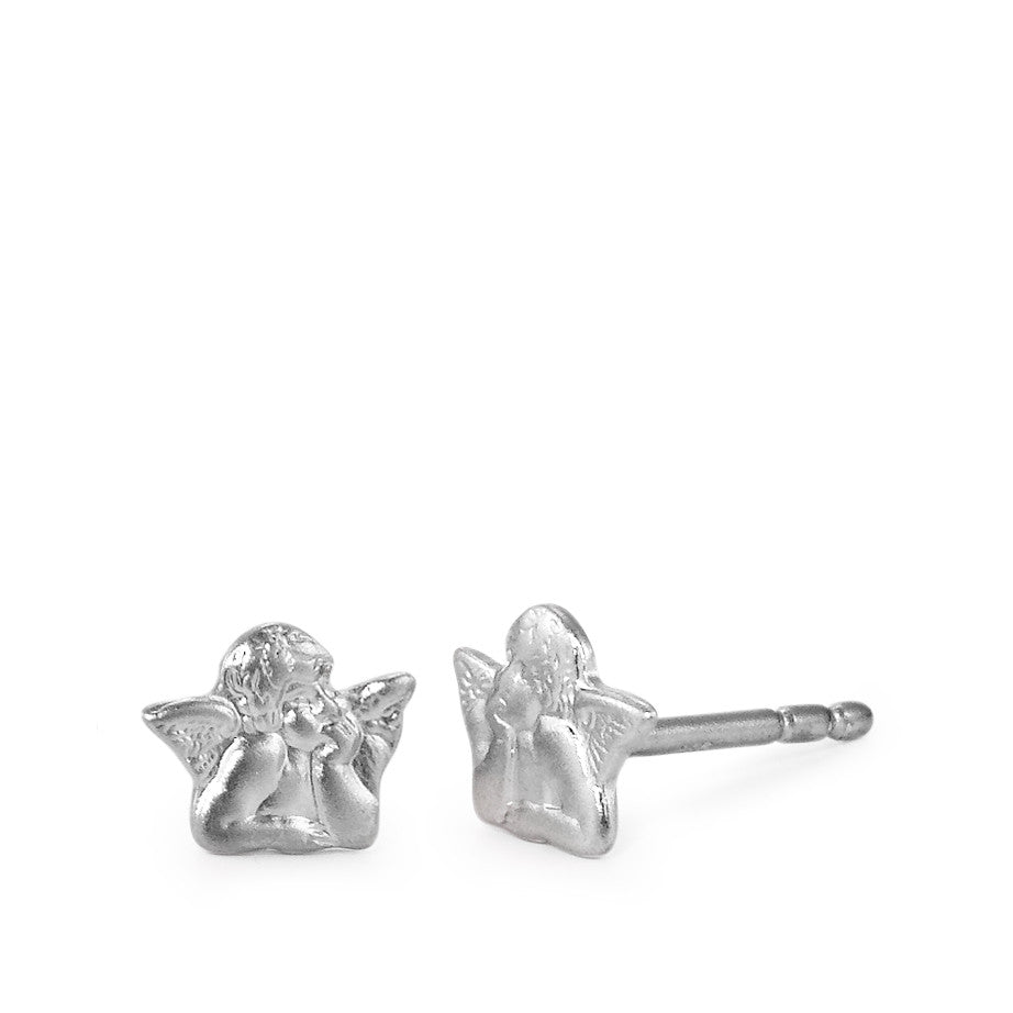 Stud earrings Silver Rhodium plated Angel