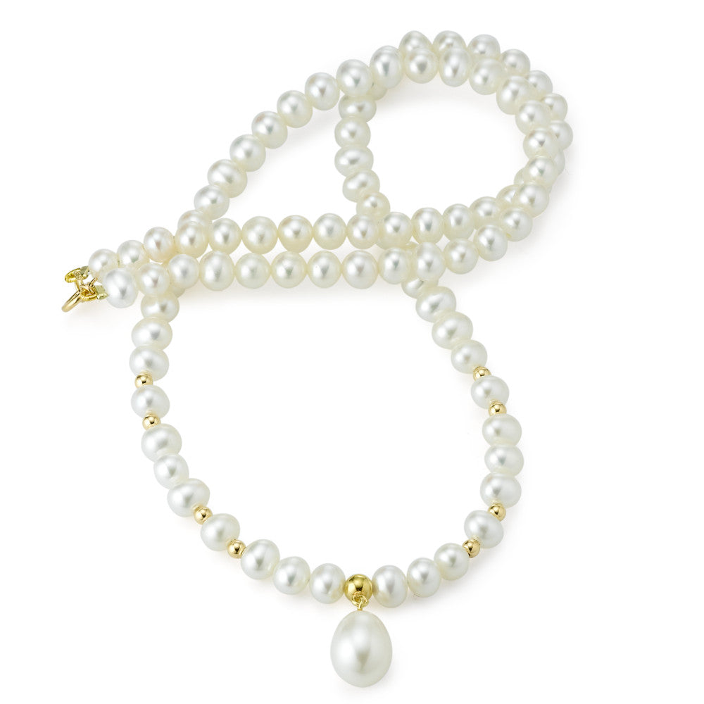 Necklace 18k Yellow Gold Freshwater pearl 42.5 cm