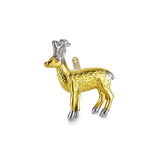 Single stud earring 18k Yellow Gold Roe Buck