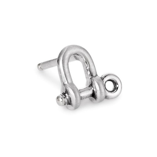 Single stud earring Silver Shackle