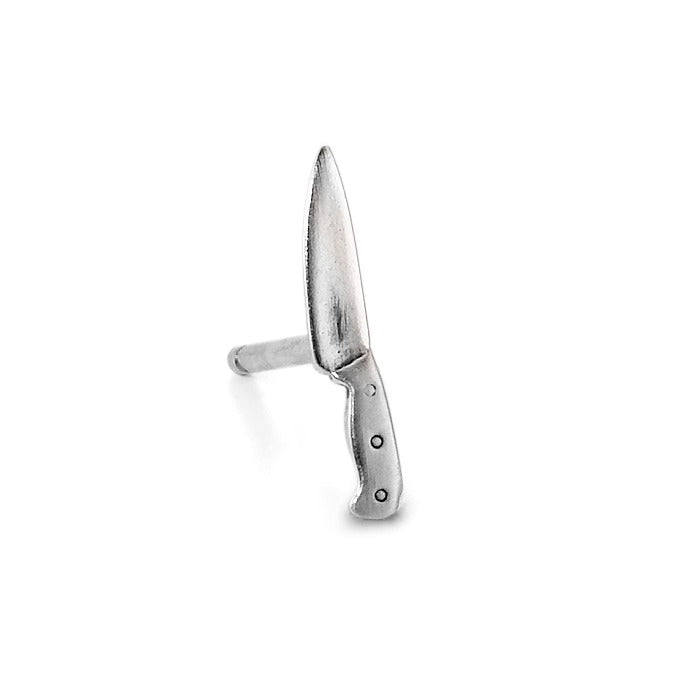 Single stud earring Silver Knife