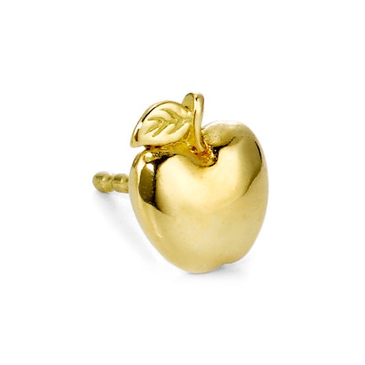 Single stud earring 18k Yellow Gold Apple