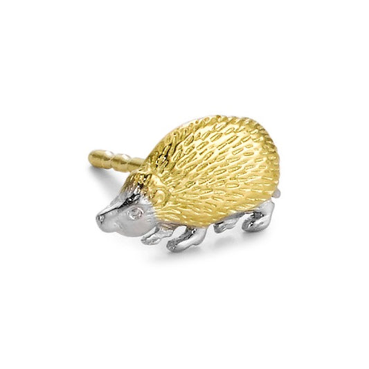 Single stud earring 18k Yellow Gold Hedgehog