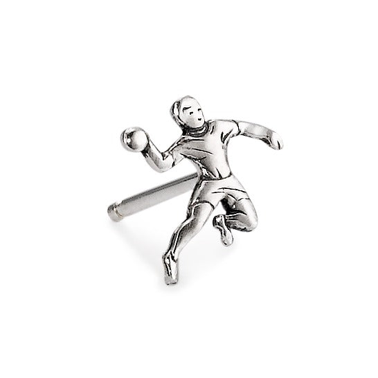 Single stud earring Silver Handball