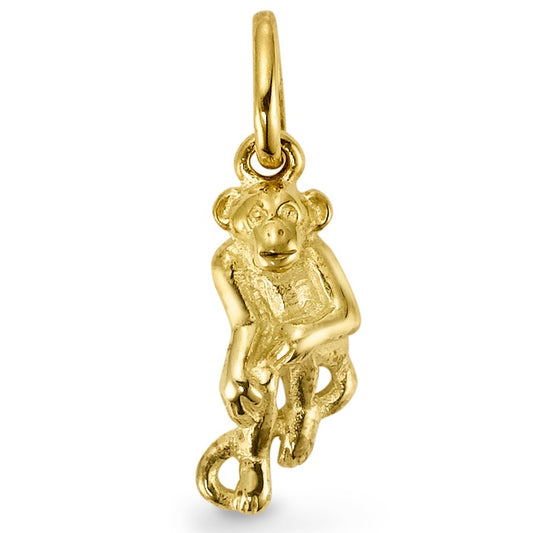 Pendant 9k Yellow Gold Bicolor Monkey