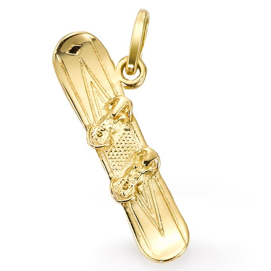 Pendant 18k Yellow Gold Snowboarding