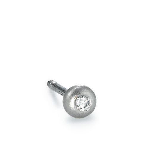 Single stud earring Platinum 950 Diamond 0.02 ct, w-si Ø4 mm