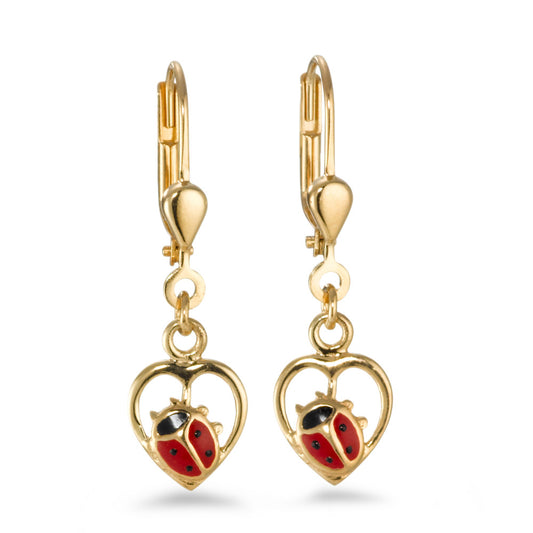 Drop Earrings 18k Yellow Gold Ladybird