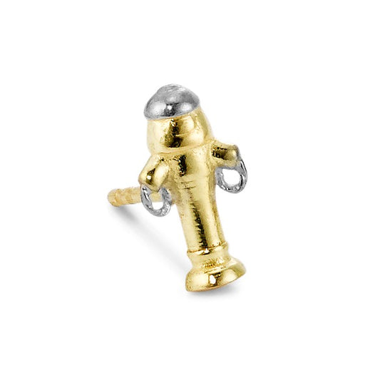 Single stud earring 9k Yellow Gold Fire Hydrant