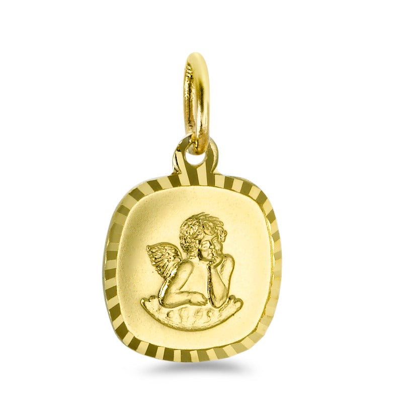 Pendant 18k Yellow Gold Guardian Angel