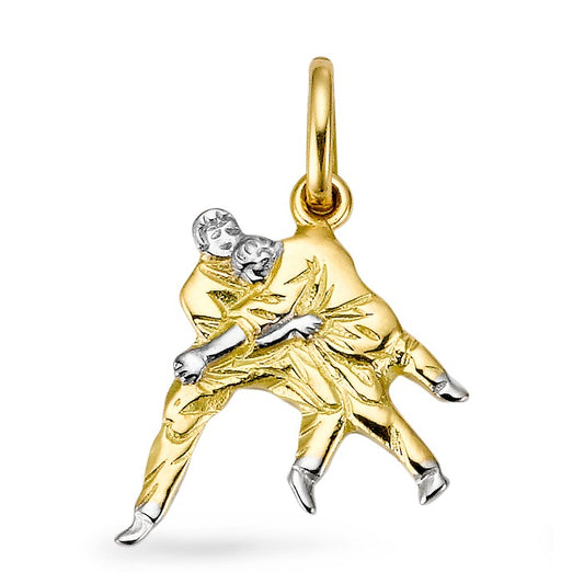 Pendant 9k Yellow Gold Swiss Wrestling