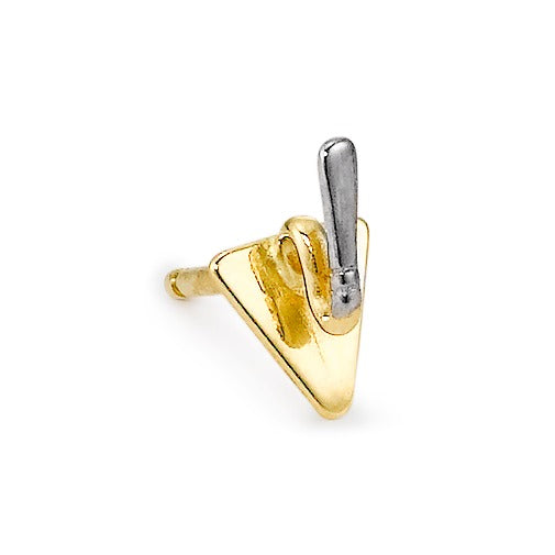 Single stud earring 18k Yellow Gold Mason