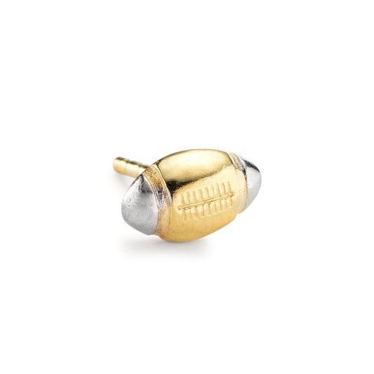 Single stud earring 9k Yellow Gold Football