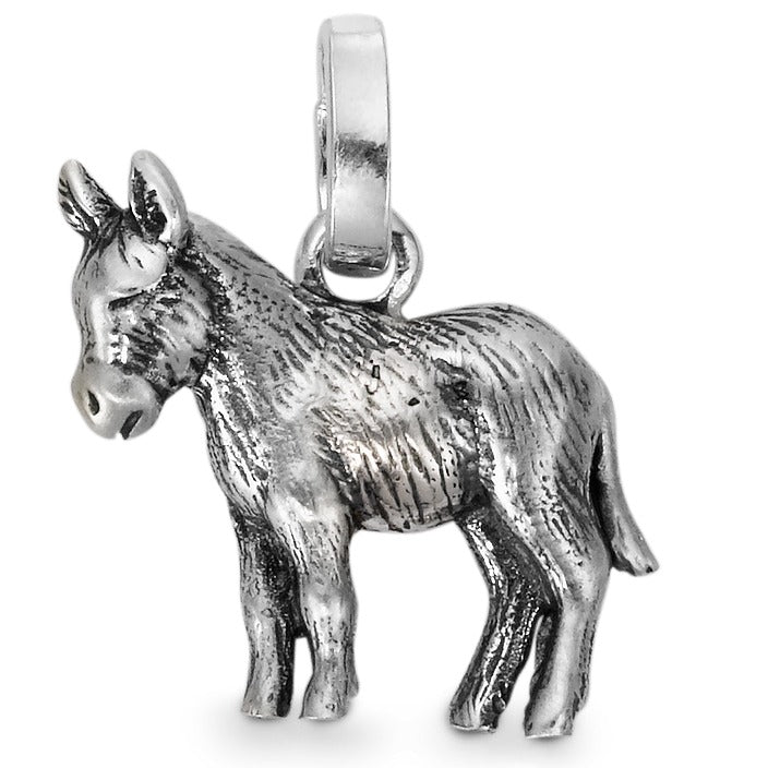 Pendant Silver Patinated Donkey