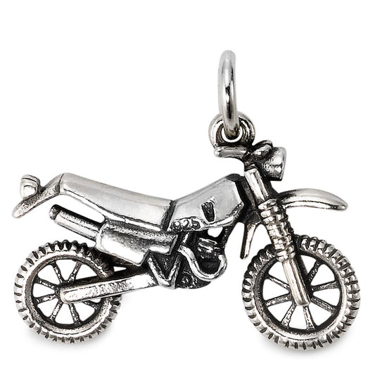 Pendant Silver Patinated Motorcycle