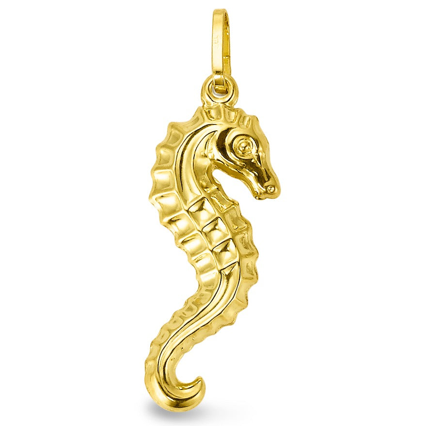 Pendant 18k Yellow Gold Seahorse