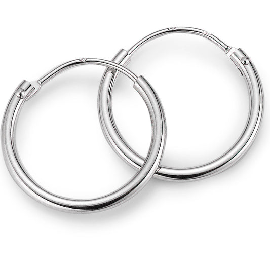 Hoop earrings Silver Rhodium plated