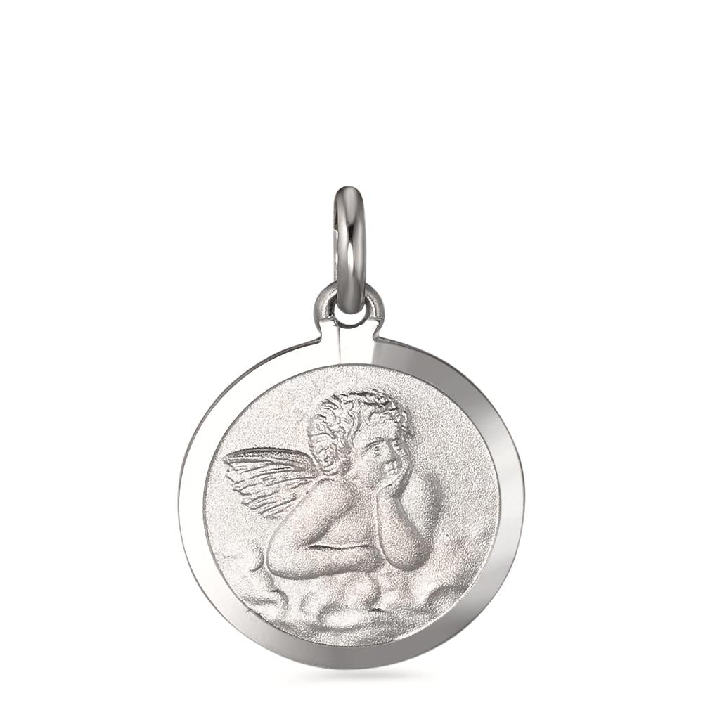 Pendant Silver Rhodium plated Guardian Angel Ø15 mm