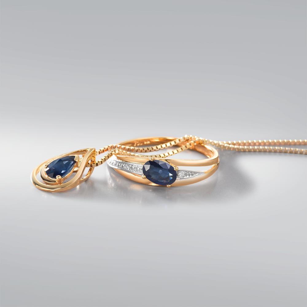 Pendant 18k Yellow Gold Sapphire