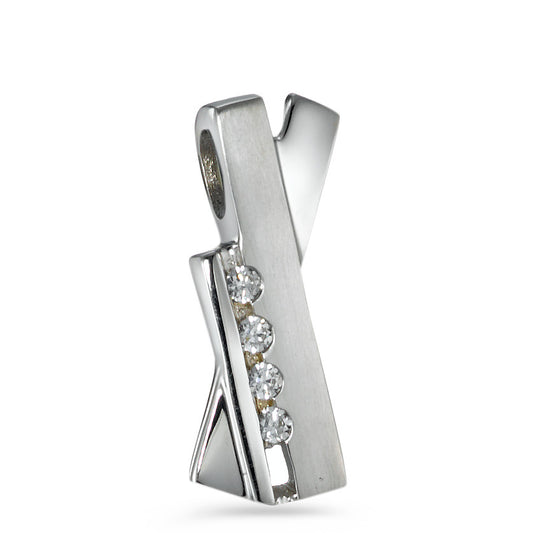 Pendant 18k White Gold Zirconia 4 Stones