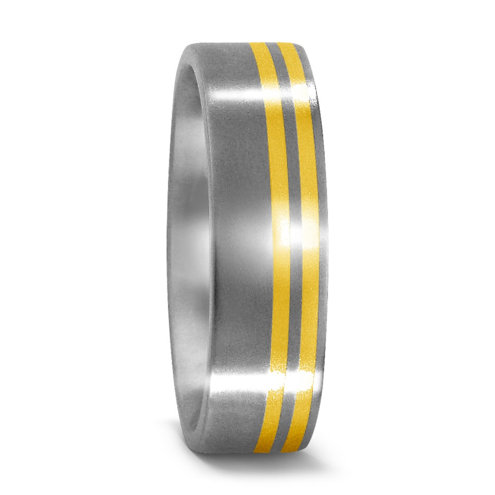 Ring Titanium, 18k Yellow Gold