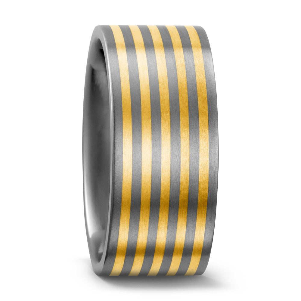 Ring Titanium, 18k Yellow Gold