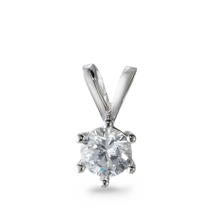 Pendant Silver Zirconia Rhodium plated