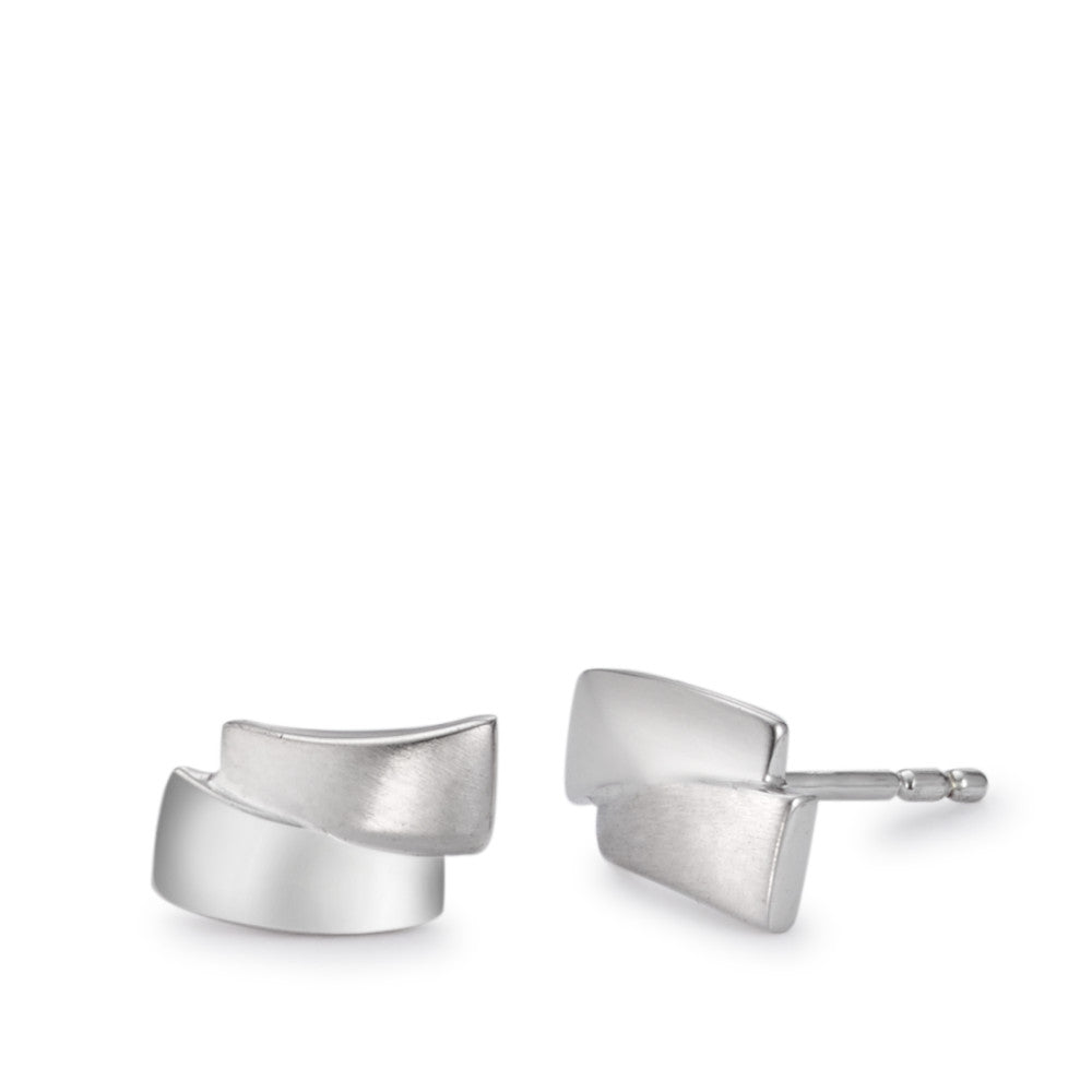 Stud earrings Silver Rhodium plated