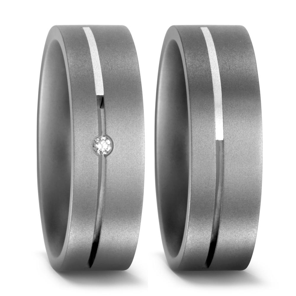 Wedding Ring Titanium, Silver