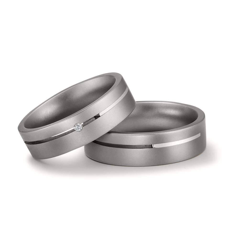 Wedding Ring Titanium, Silver