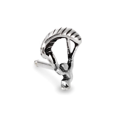 Single stud earring Silver Paraglider