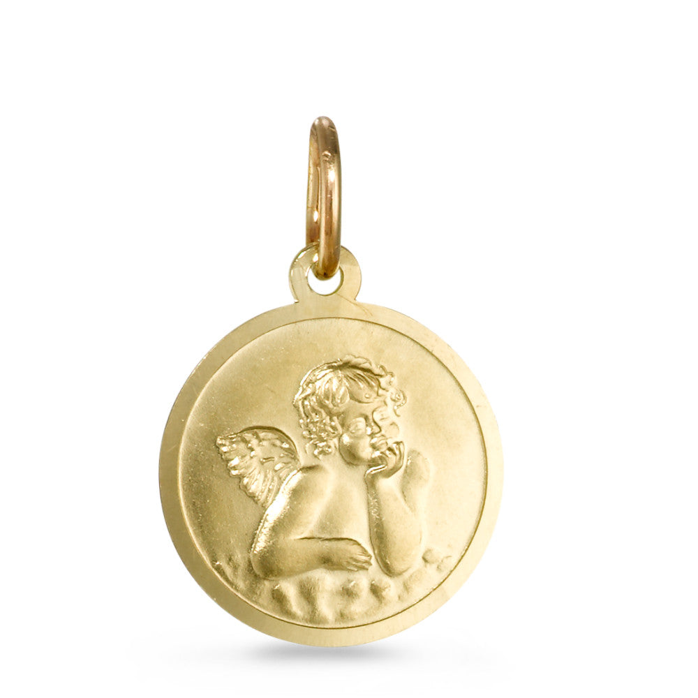 Pendant 18k Yellow Gold Guardian Angel Ø12 mm