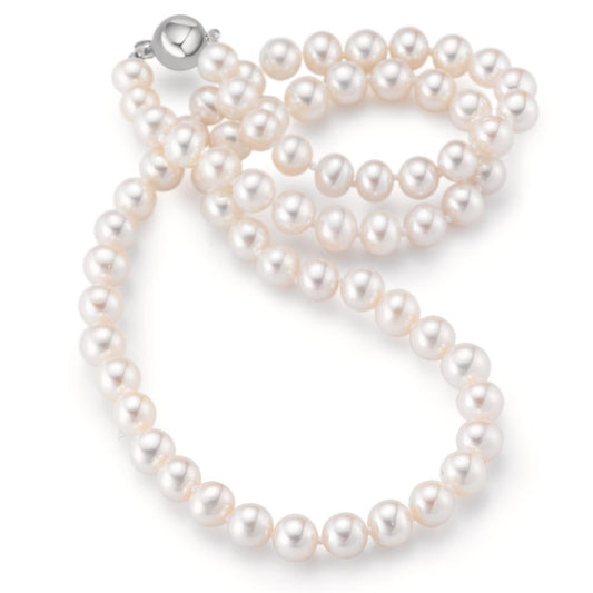 Necklace 18k White Gold Freshwater pearl 45 cm