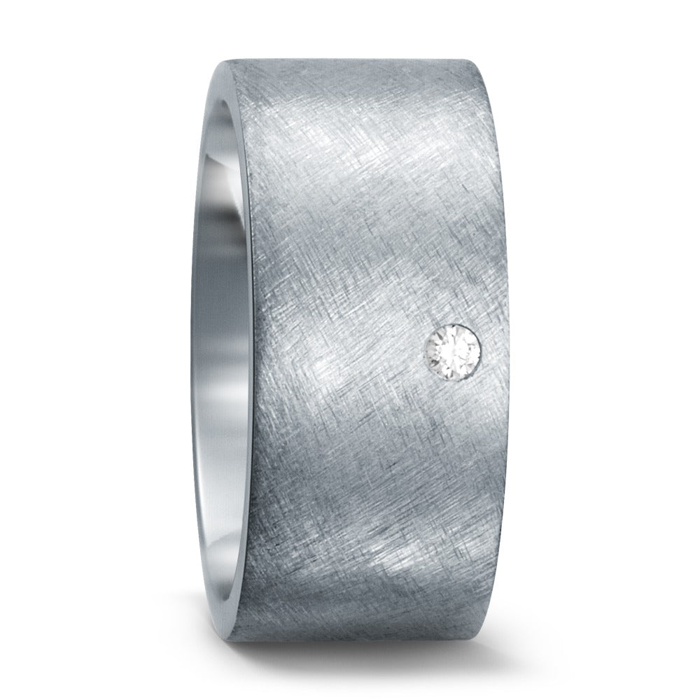 Ring Stainless steel Diamond 0.03 ct, w-si