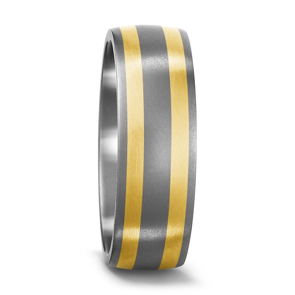 Ring Titanium, 18k Yellow Gold