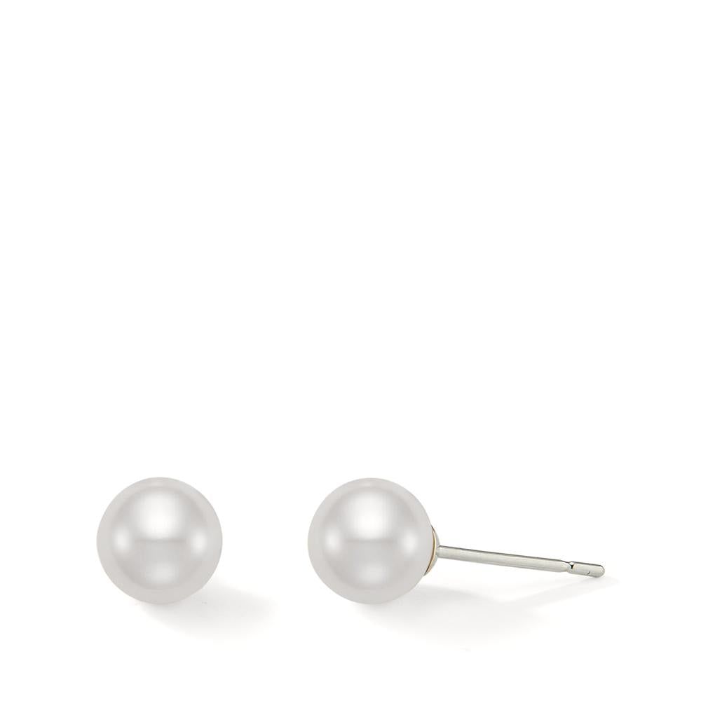 Stud earrings 18k White Gold Freshwater pearl