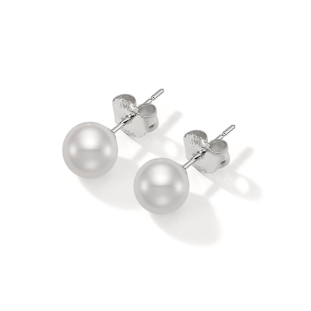 Stud earrings 18k White Gold Freshwater pearl