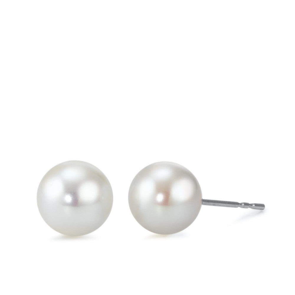 Stud earrings 18k White Gold Freshwater pearl