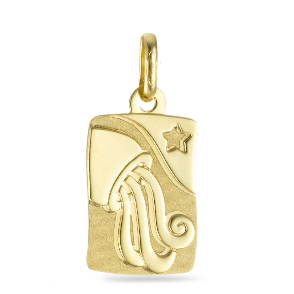 Pendant 18k Yellow Gold Zodiac Sign Aquarius