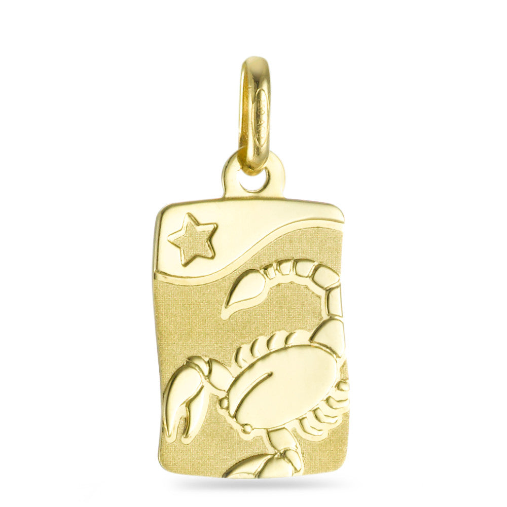 Pendant 18k Yellow Gold Zodiac Sign Scorpio