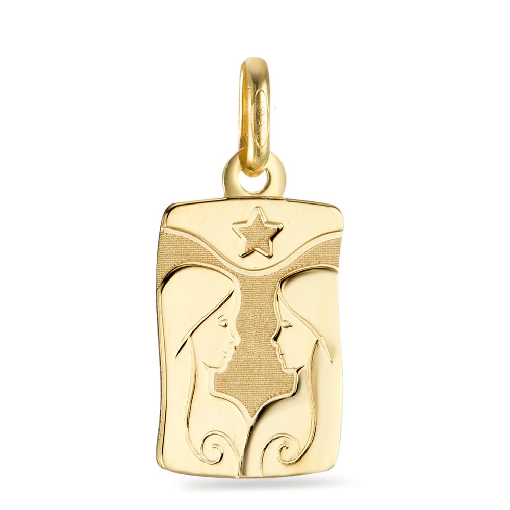 Pendant 18k Yellow Gold Zodiac Sign Gemini