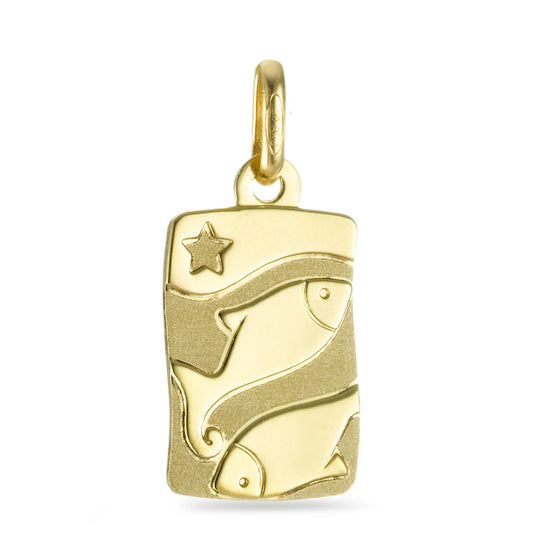 Pendant 18k Yellow Gold Zodiac Sign Pisces