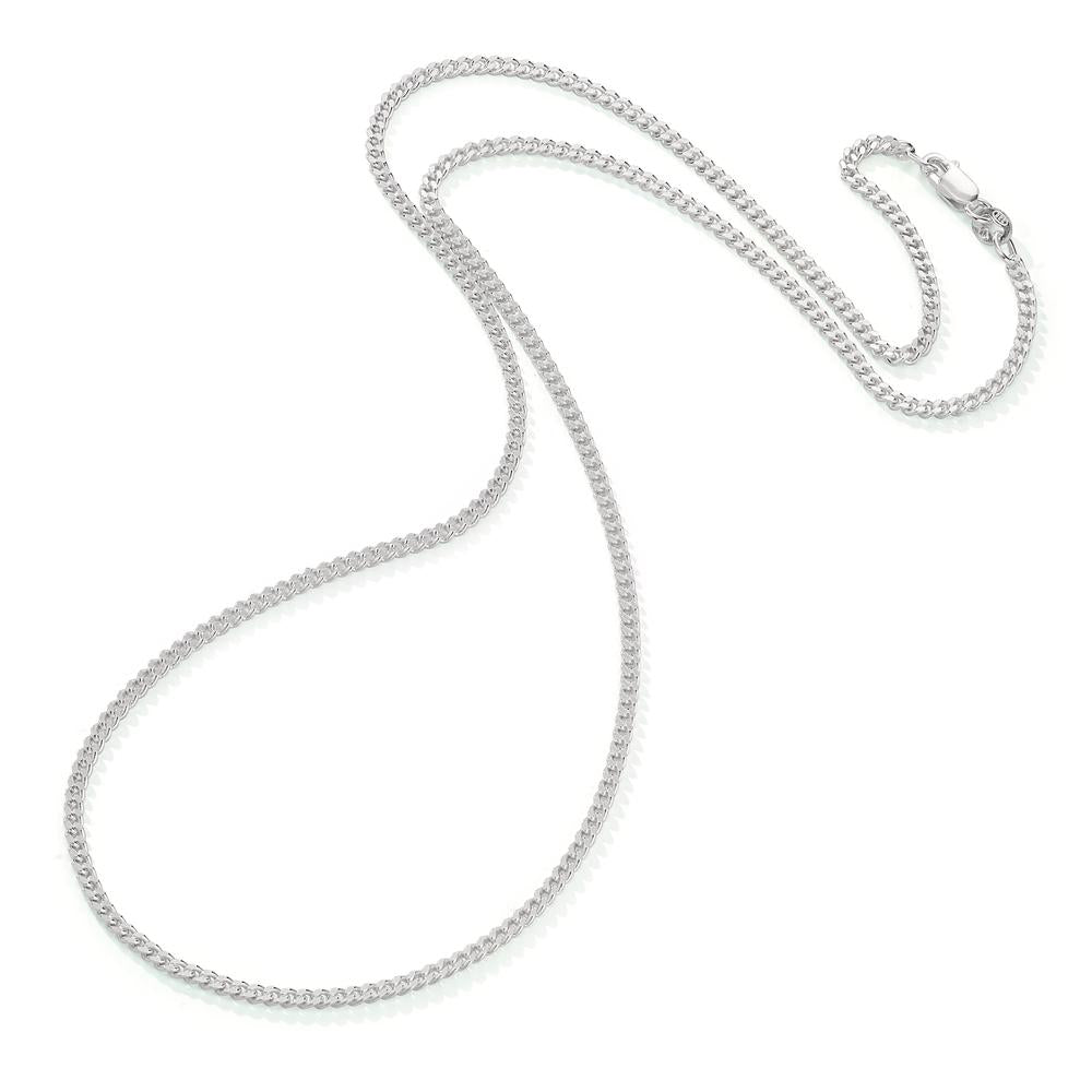 Curb-Necklace Silver 40 cm