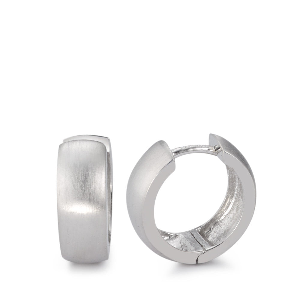 Hinged hoop Silver Rhodium plated