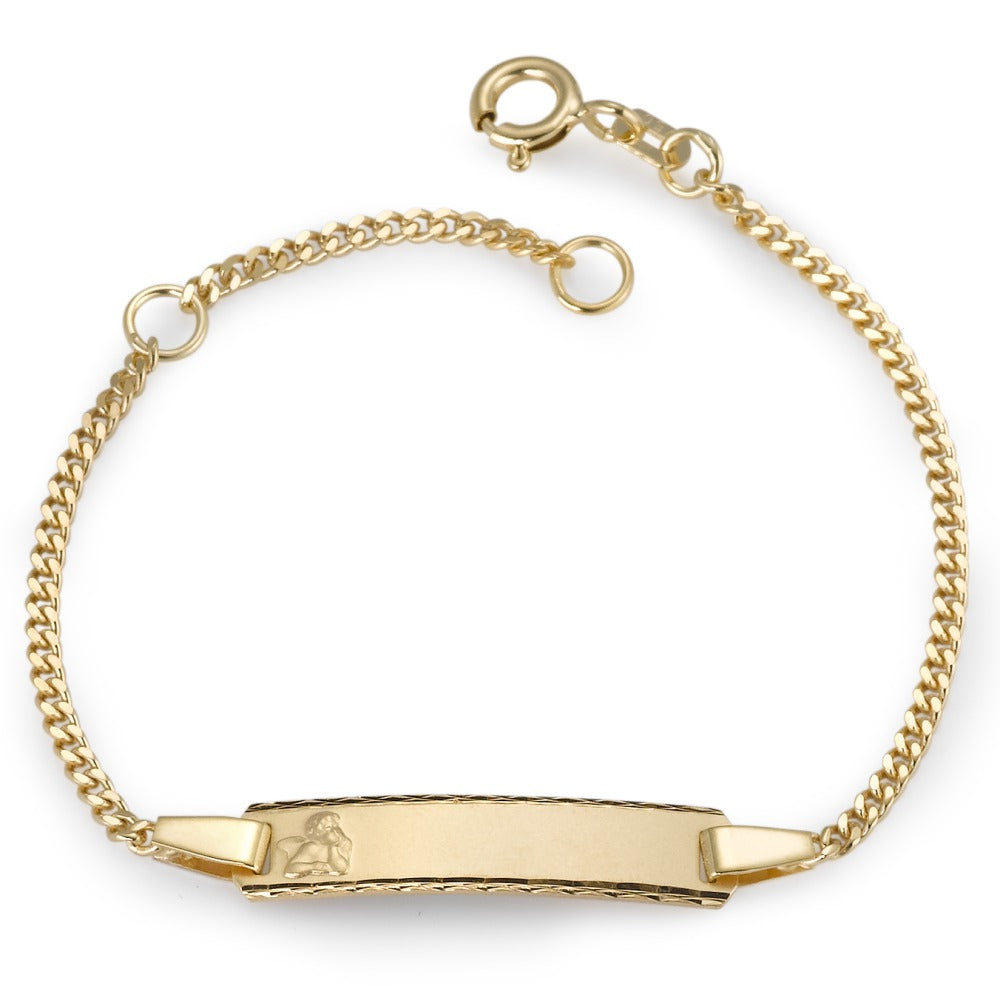 Engravable bracelet 9k Yellow Gold Guardian Angel 12-14 cm