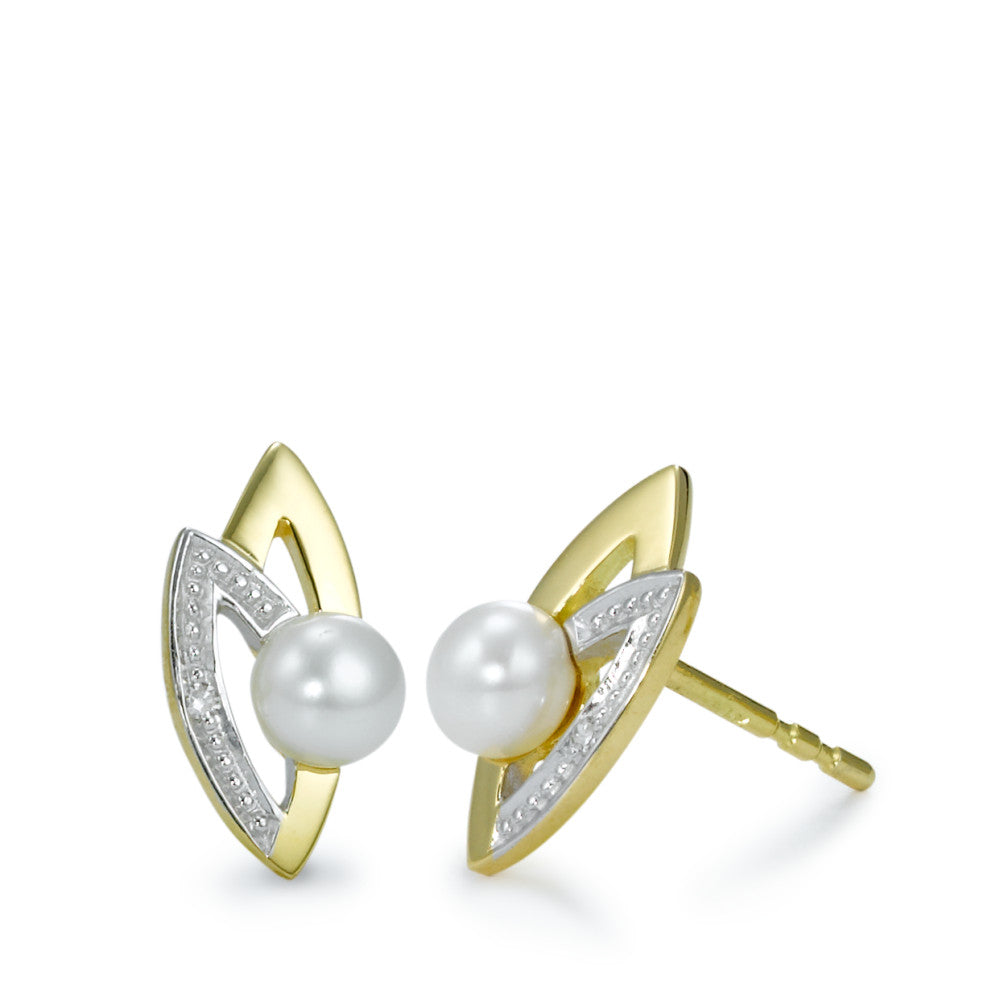 Stud earrings 18k Yellow Gold Freshwater pearl